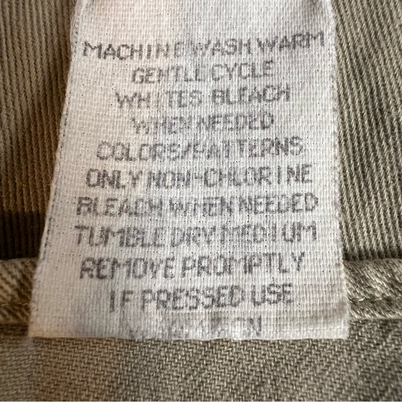 DISNEY SHIRT, Mens XL, Tan Long Sleeve Button Up w/ Mickey Embroidered on Pocket - Picture 13 of 16